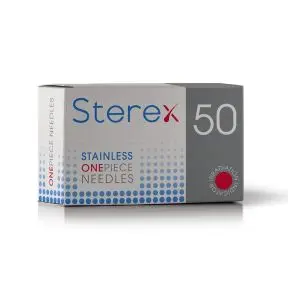 Sterex F2S One Piece Stainless Steel Needles 50 Pack