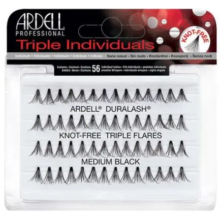 Ardell Duralash Triple Individual Lashes Knot Free - Medium Black