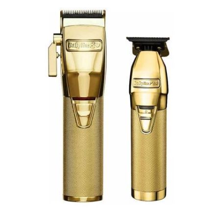 BaByLiss Pro Super Motor Clipper + Skeleton Trimmer Gold