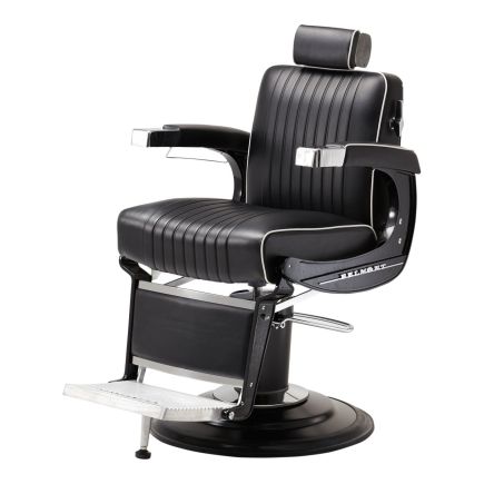 Belmonty Barber chair Black with White Piping