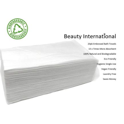 Disposable Bio Degradable Premium Salon Bath Towels 20 Pack