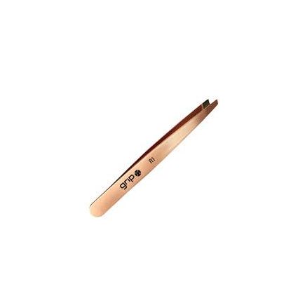 Grip Slanted Rose Gold Tweezer