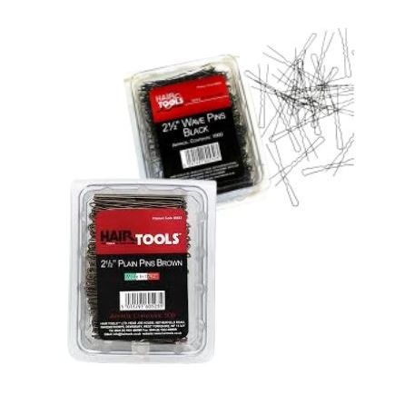 Hair Tools 2.5 Inch Wavy Pins 1000 Pack Brown