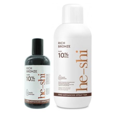 He-Shi Rich Bronze Dark 10% Spray Tanning Solution 1 Litre