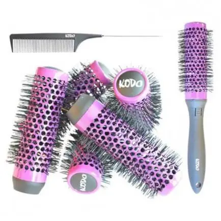 Kodo Lock & Roll Hair Brush Set 55mm Purple