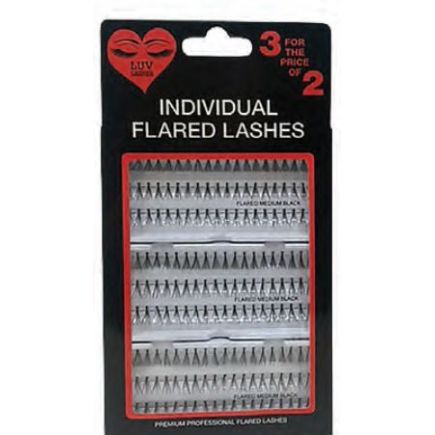 Luv Lashes Individual Flair Lashes Short Black