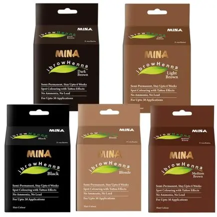 Mina Henna Brows Eyebrow Tint Refill Light Brown