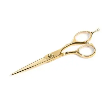 Pizazz Gold Edge Hairdressing Scissors 5 Inch Gold