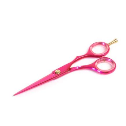 Pizazz Pink Edge Hair Scissors 5 Inch Pink