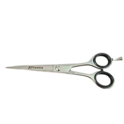 Pizazz Sabre Cut Barber Scissors 6 Inch Silver