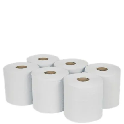 White Centrefeed Rolls 6 Pack