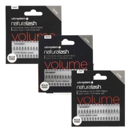 Salon System Individual Ultra Lashes Short Black