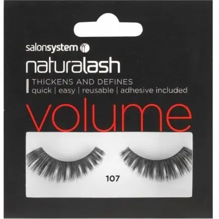 Salon Systems 107 Black Strip Lashes