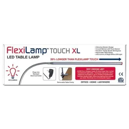 American Nails Slim Chrome Long Flexilamp Led Table Lamp
