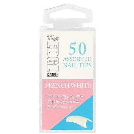 The Edge French White Nail Tips Size 10 50 Pack