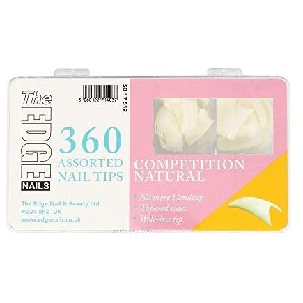 The Edge Nails Competition Natural Tips 360 Pack
