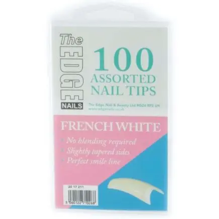 The Edge Nails French White Nails Tips 100 Pack