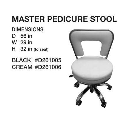 The Master Premium Pedicure Spa Stool Grey