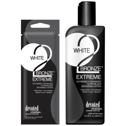 White 2 Bronze Extreme Ultra Black Bronzing Lotion 250ml