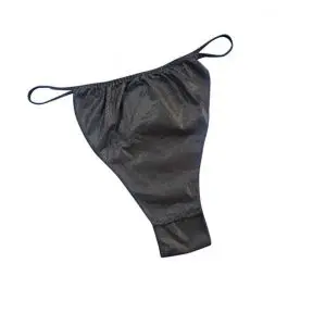 Disposable Black Thong 50 Pack
