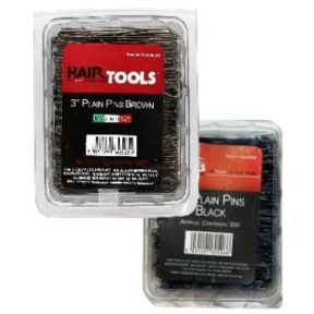 Hair Tools 3 Inch Straight Pins 500 Pack Brown