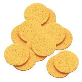 Hive Large Yellow Facial Sponges 12 Pack