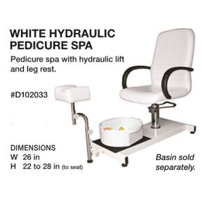 Hydraulic Pedicure Spa Chair White