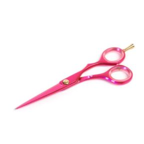 Pizazz Pink Edge Hair Scissors 5 Inch Pink