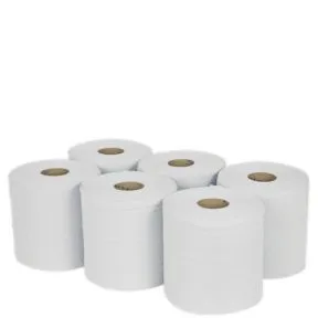 White Centrefeed Rolls pack of 6