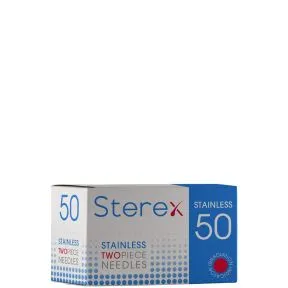 Sterex Stainless Steel Two-Piece Needles 50pk