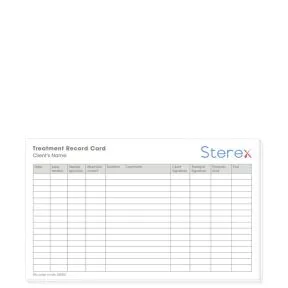 Sterex Electrolysis Treatment Record Cards 25 Pack