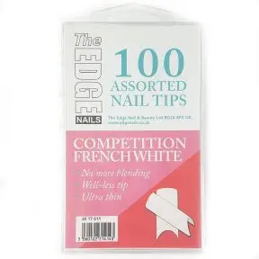 The Edge Competiton French White Nail Tips 100 Pack